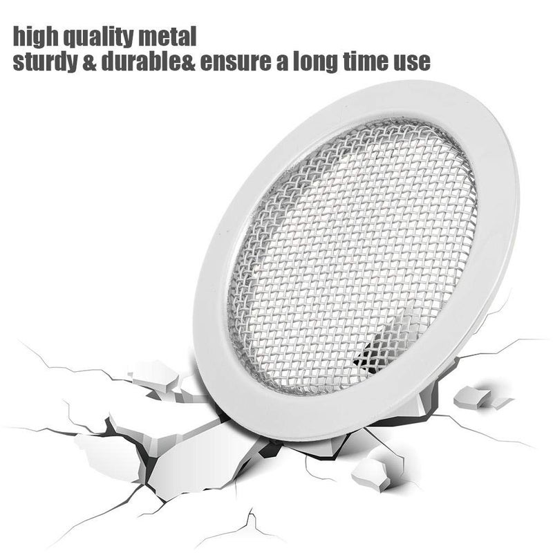 VGEBY 2 PCS Resonator Guitar Screen, Dobro Guitar Resonator Screen Speaker Grille Sound Hole Cover(Silver) Guitar Screened Soundhole Insert Cigar Box Guitar Parts Cigar Box Guitar Parts - Image 3